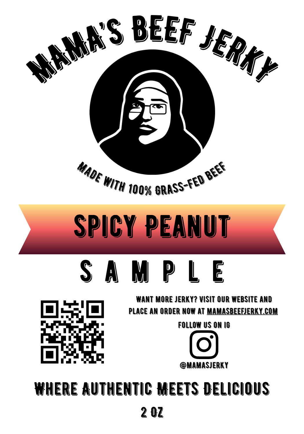 Mama's Mini Sample - 2 oz Beef Jerky
